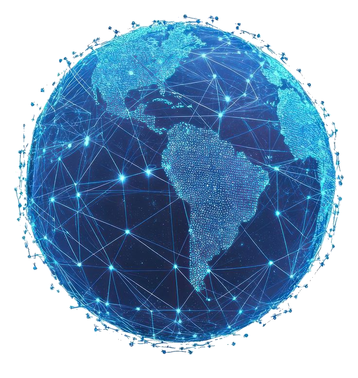 Digital globe with interconnected network